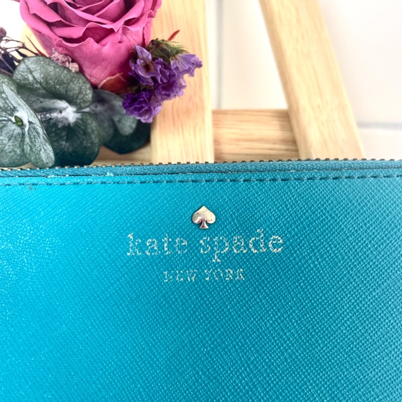 “kate spade” Turquoise Saffiano Leather “Lacey” Wallet, WLRU1689B - Picture 2 of 13